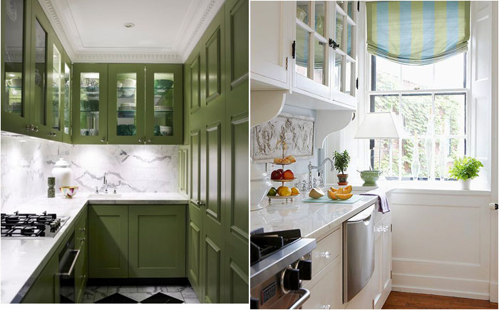 Маленькая кухня с двумя окнами. Маленькая кухня увеличиваем пространство. Дизайн маленькой кухни 2023. Цвет маленькой кухни расширяющие пространство. Цвета для маленькой кухни визуальное расширение.