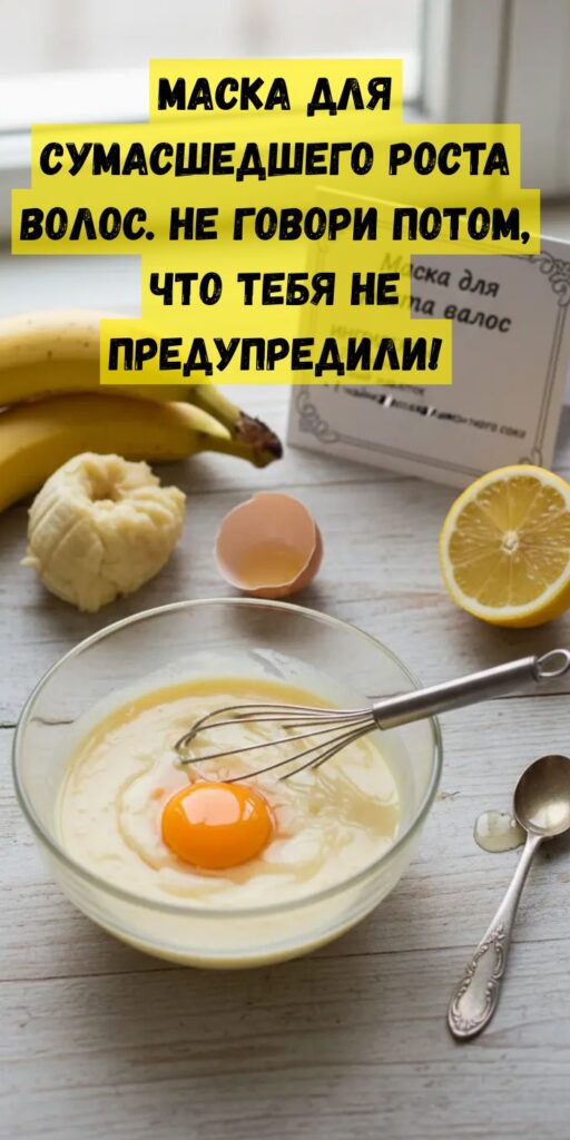 Маска для сумасшедшего роста волос. Не говори потом, что тебя не предупредили!