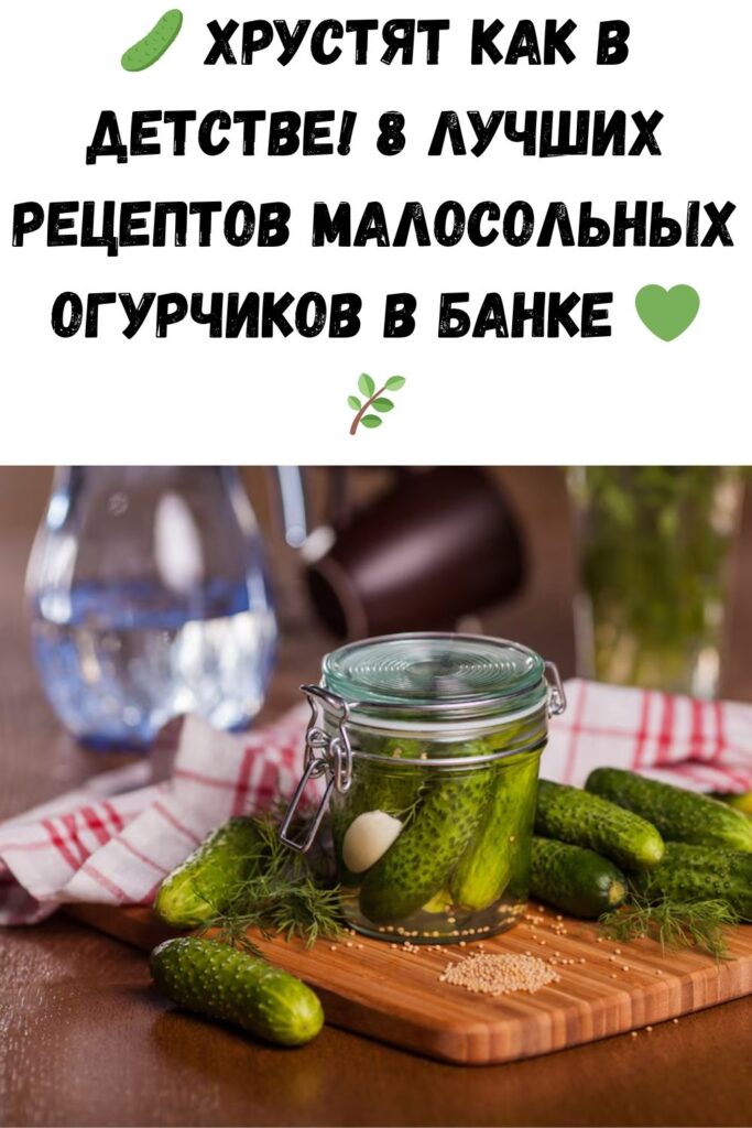 Малосольные огурцы в банке: 8 рецептов, как приготовить хрустящие и вкусные