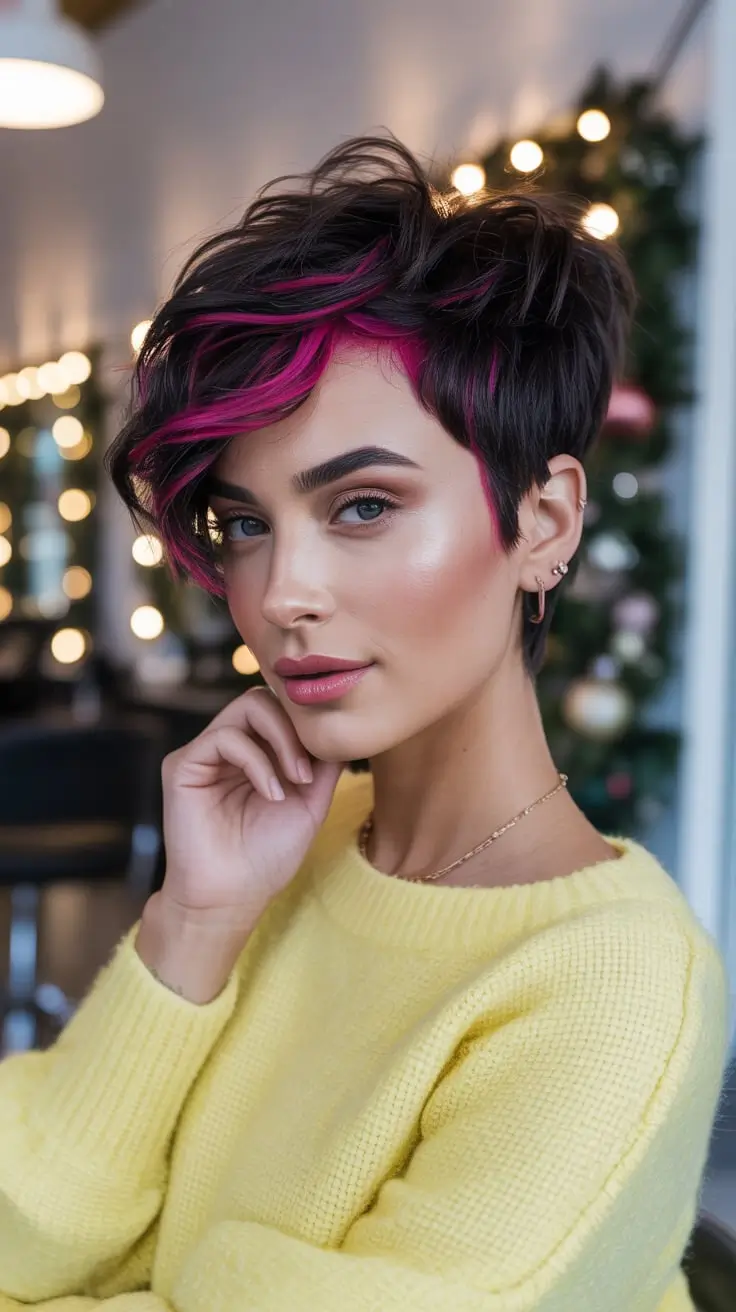 25 идей зимних стрижек пикси для стильных коротких причёсок