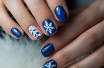25 зимних идей для акрилового маникюра: потрясающий сезонный маникюр