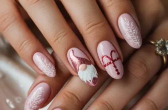 25 идей для розового рождественского маникюра: праздничный, стильный и полностью соответствующий трендам