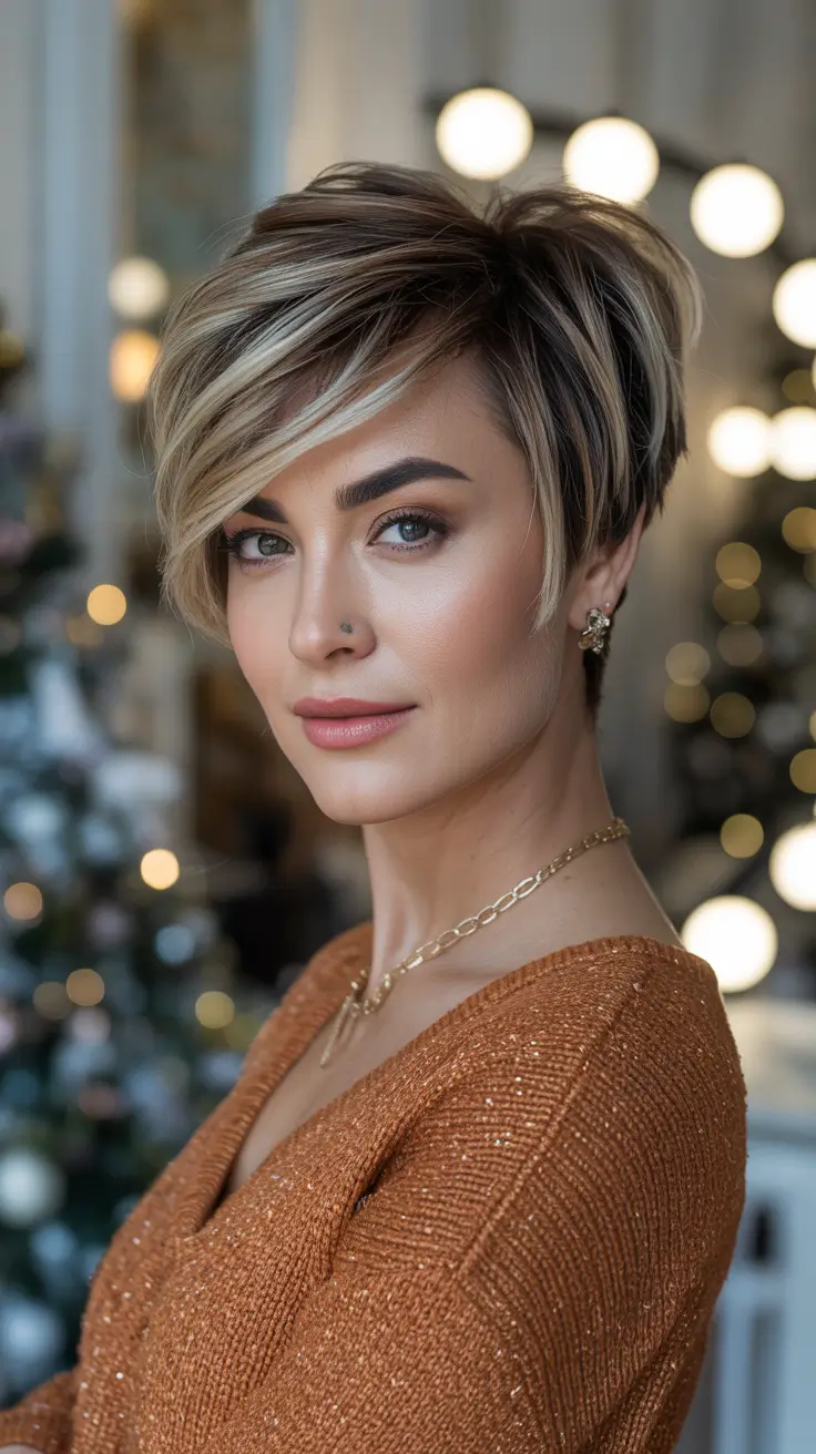 25 идей зимних стрижек пикси для стильных коротких причёсок