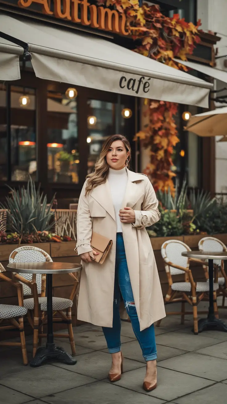 22 идеи осеннего модного гардероба больших размеров, которые выглядят непринуждённо и шикарно