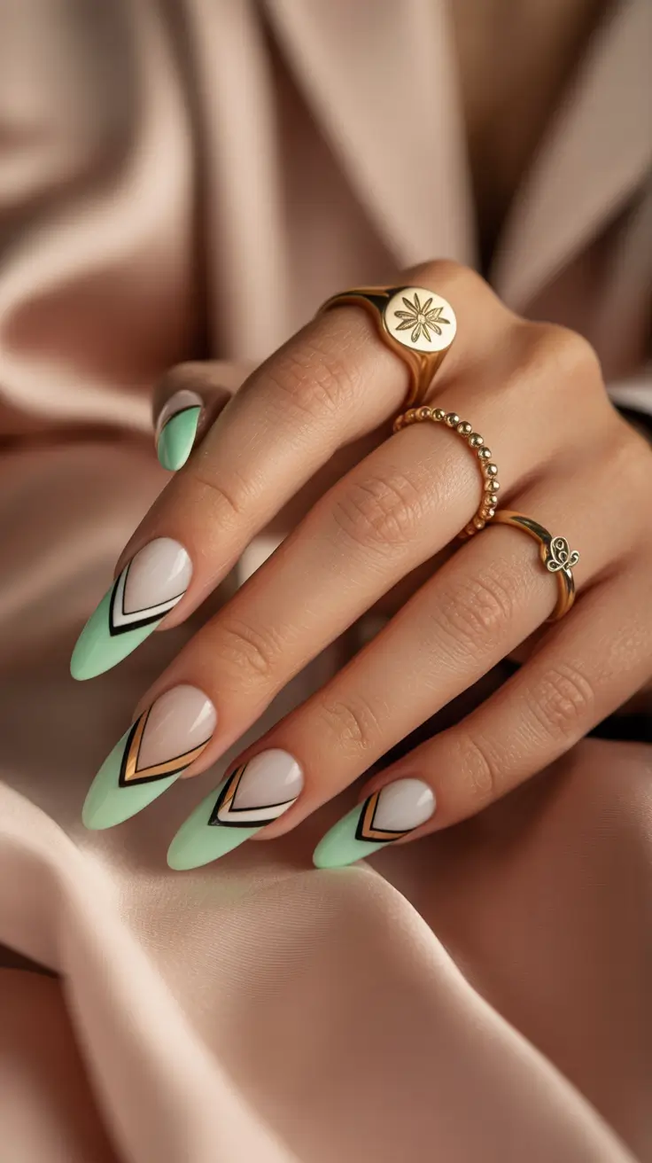 21 модный осенний маникюр в стиле «миндаль» для стильного сезонного маникюра