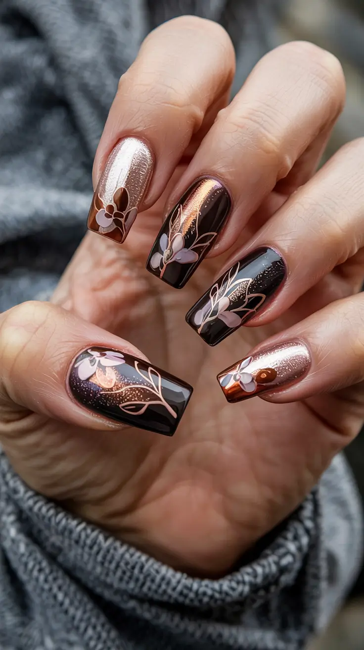 25 идей для осеннего маникюра в форме балерины