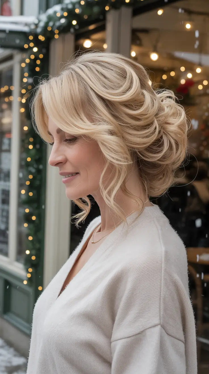 25 зимних причёсок и цветов волос для женщин старше 50