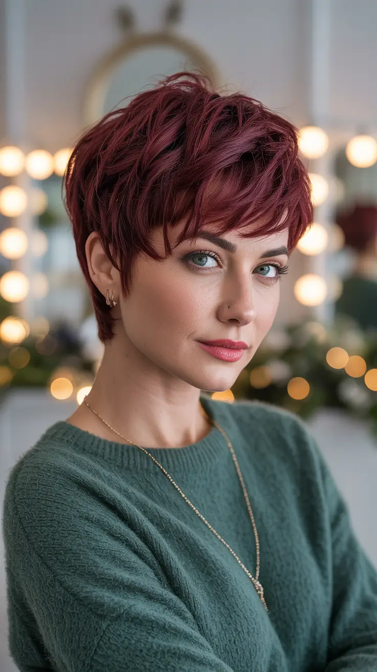 25 идей зимних стрижек пикси для стильных коротких причёсок