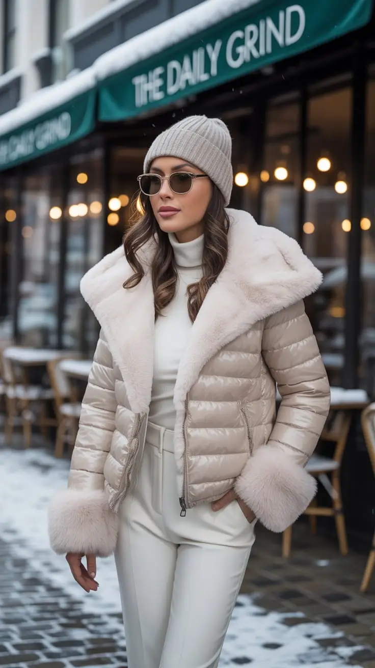 25 идей, как носить пуховик зимой: от уличного стиля до уютного шика