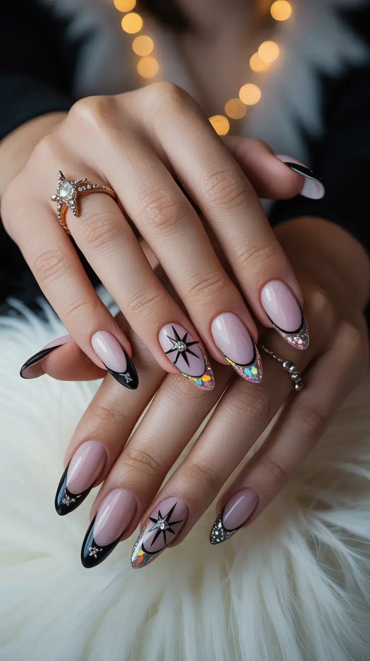 25 идей зимнего французского маникюра: стильный, современный маникюр в морозных тонах