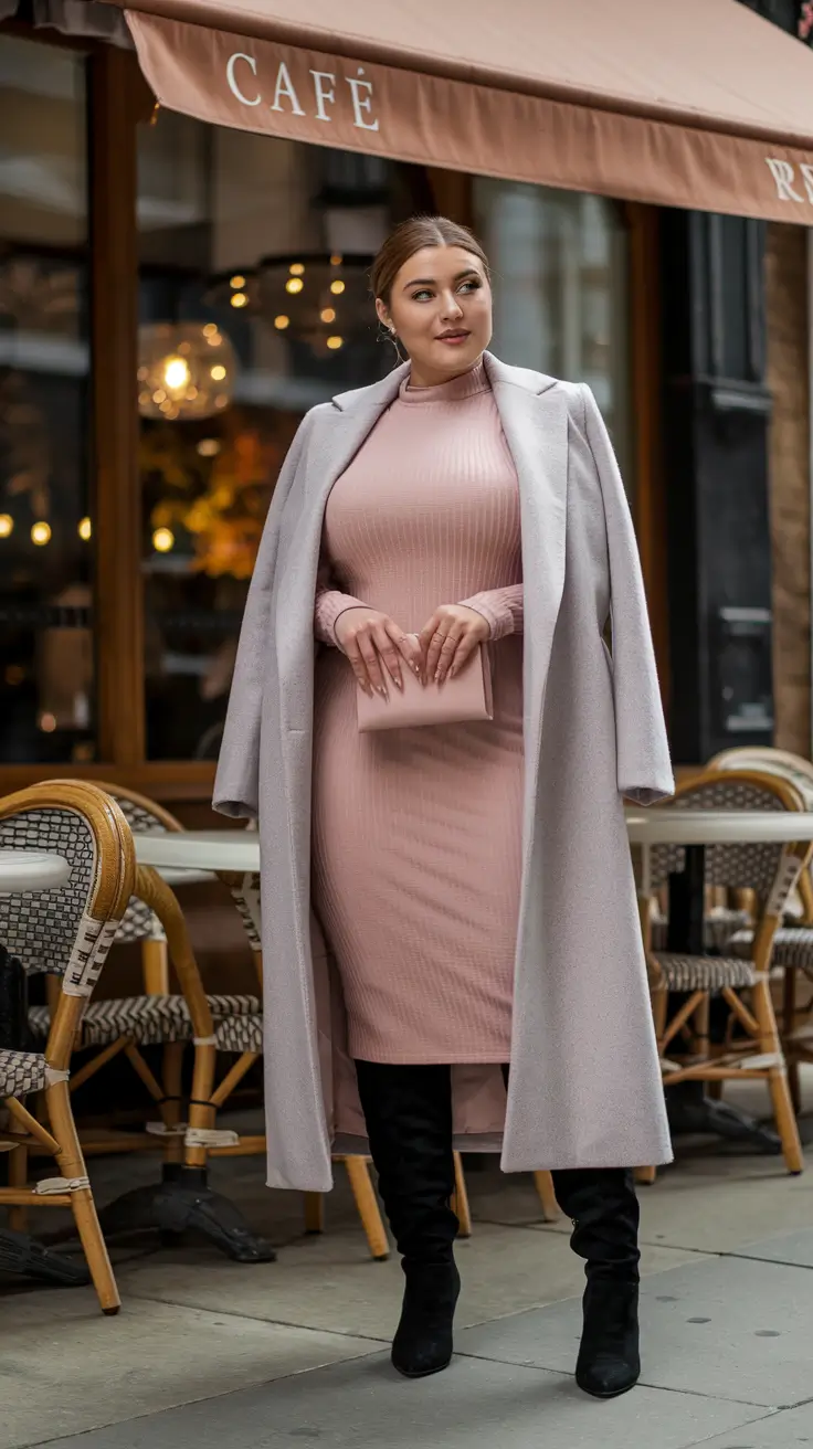 22 идеи осеннего модного гардероба больших размеров, которые выглядят непринуждённо и шикарно