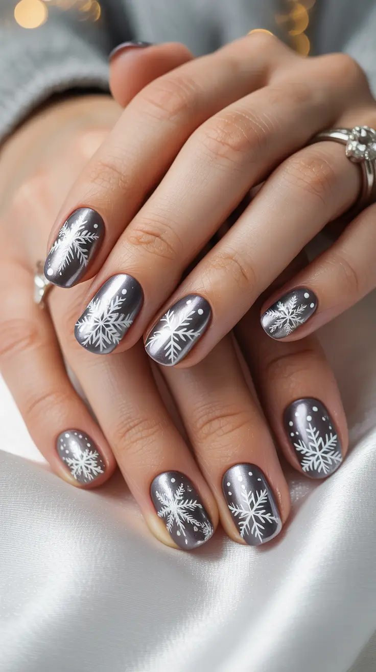 24 идеи зимнего маникюра со снежинками: шикарный, уютный и морозный маникюр 24 идеи зимнего маникюра со снежинками: шикарный, уютный и морозный маникюр