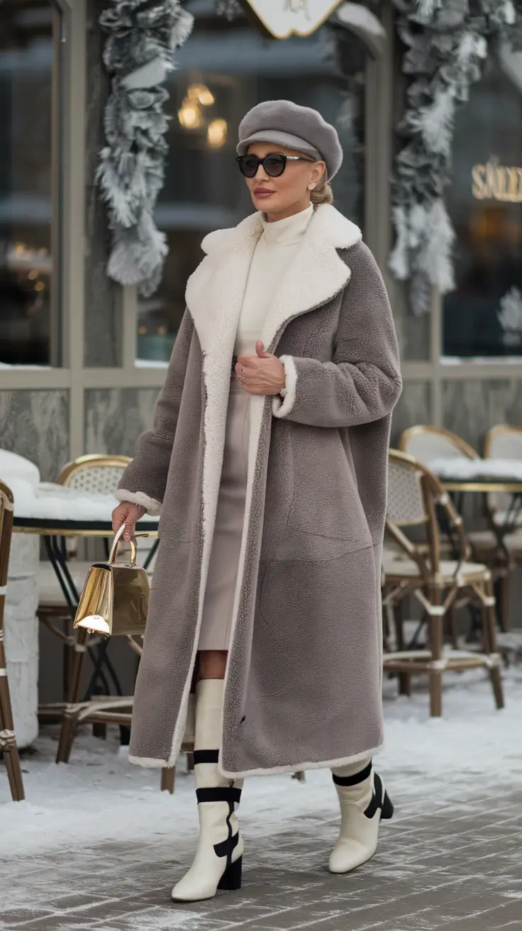 22 образа для женщин старше 50 лет — зима: оставайтесь стильными и не мёрзните