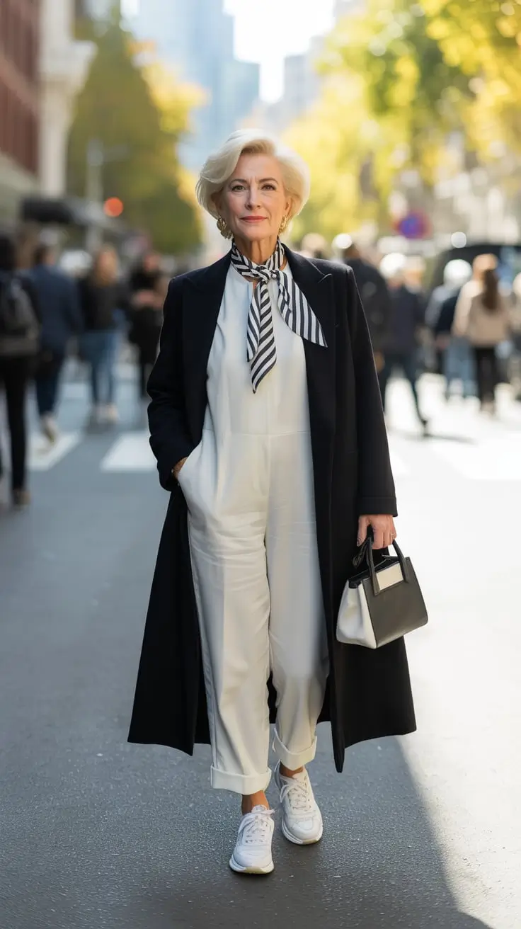 25 стильных осенних образов для женщин старше 60 лет