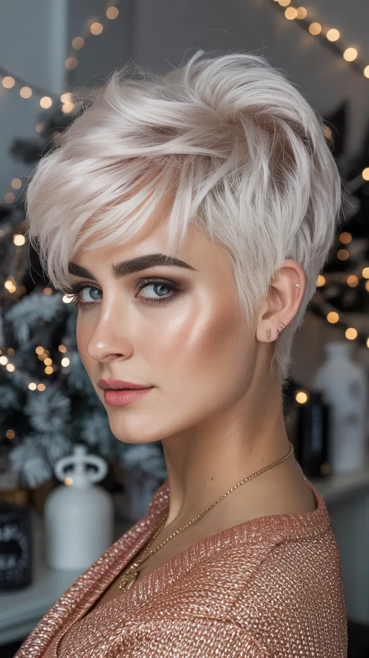 25 идей зимних стрижек пикси для стильных коротких причёсок