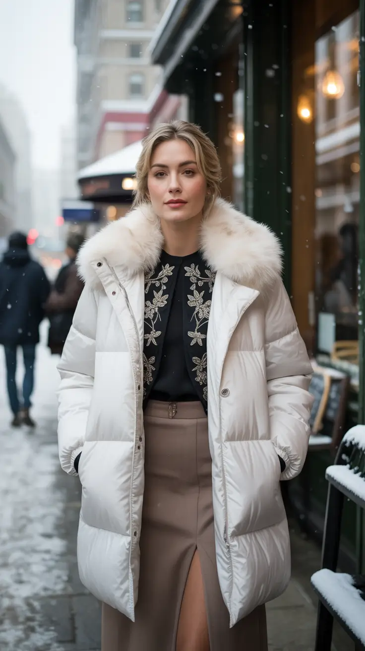 24 образа с зимними пуховиками: стильно и уютно 24 образа с зимними пуховиками: стильно и уютно