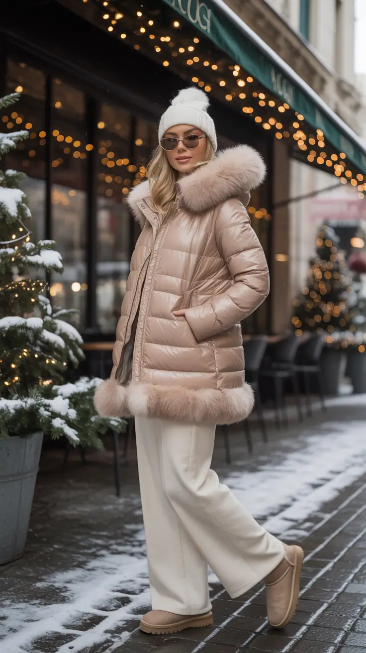 25 идей, как носить пуховик зимой: от уличного стиля до уютного шика