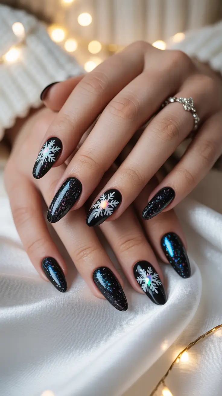 24 идеи зимнего маникюра со снежинками: шикарный, уютный и морозный маникюр 24 идеи зимнего маникюра со снежинками: шикарный, уютный и морозный маникюр