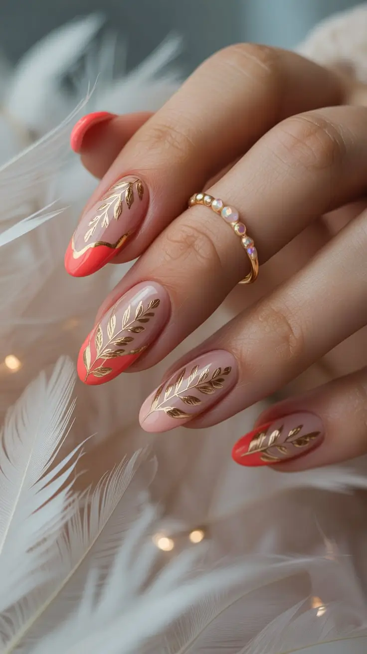 21 модный осенний маникюр в стиле «миндаль» для стильного сезонного маникюра