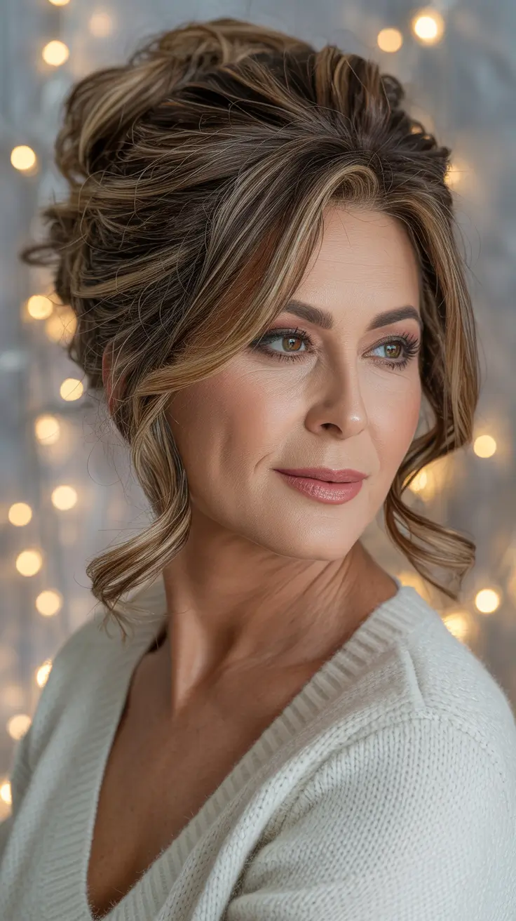 25 зимних причёсок и цветов волос для женщин старше 50