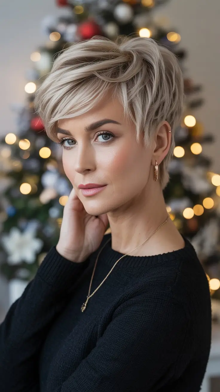 25 идей зимних стрижек пикси для стильных коротких причёсок