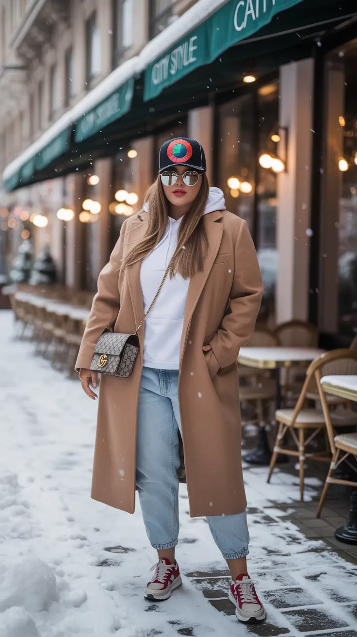 25 идей зимних нарядов для полных женщин в шикарном и уютном стиле