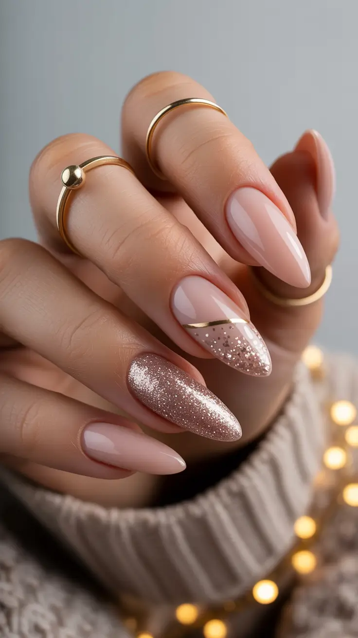 24 зимних миндальных маникюра: модные и элегантные дизайны для холодного времени года