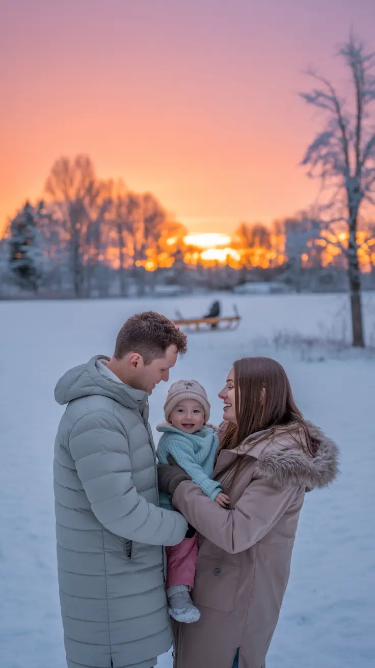 24 образа для семейных фотографий зимой, чтобы сохранить уютные и стильные воспоминания