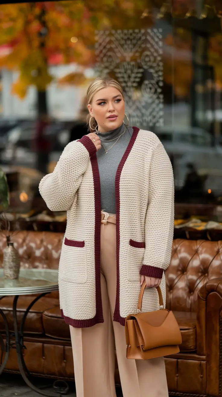 22 идеи осеннего модного гардероба больших размеров, которые выглядят непринуждённо и шикарно