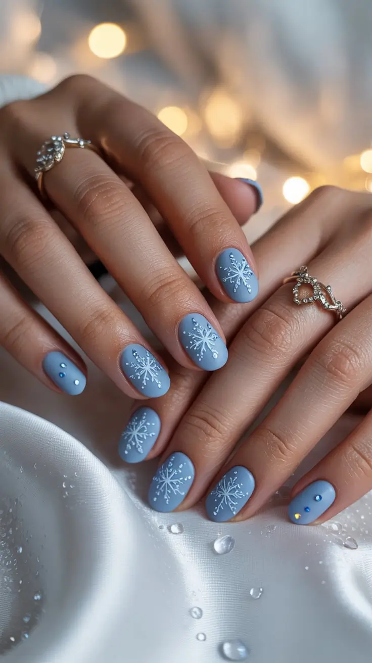24 идеи зимнего маникюра со снежинками: шикарный, уютный и морозный маникюр 24 идеи зимнего маникюра со снежинками: шикарный, уютный и морозный маникюр