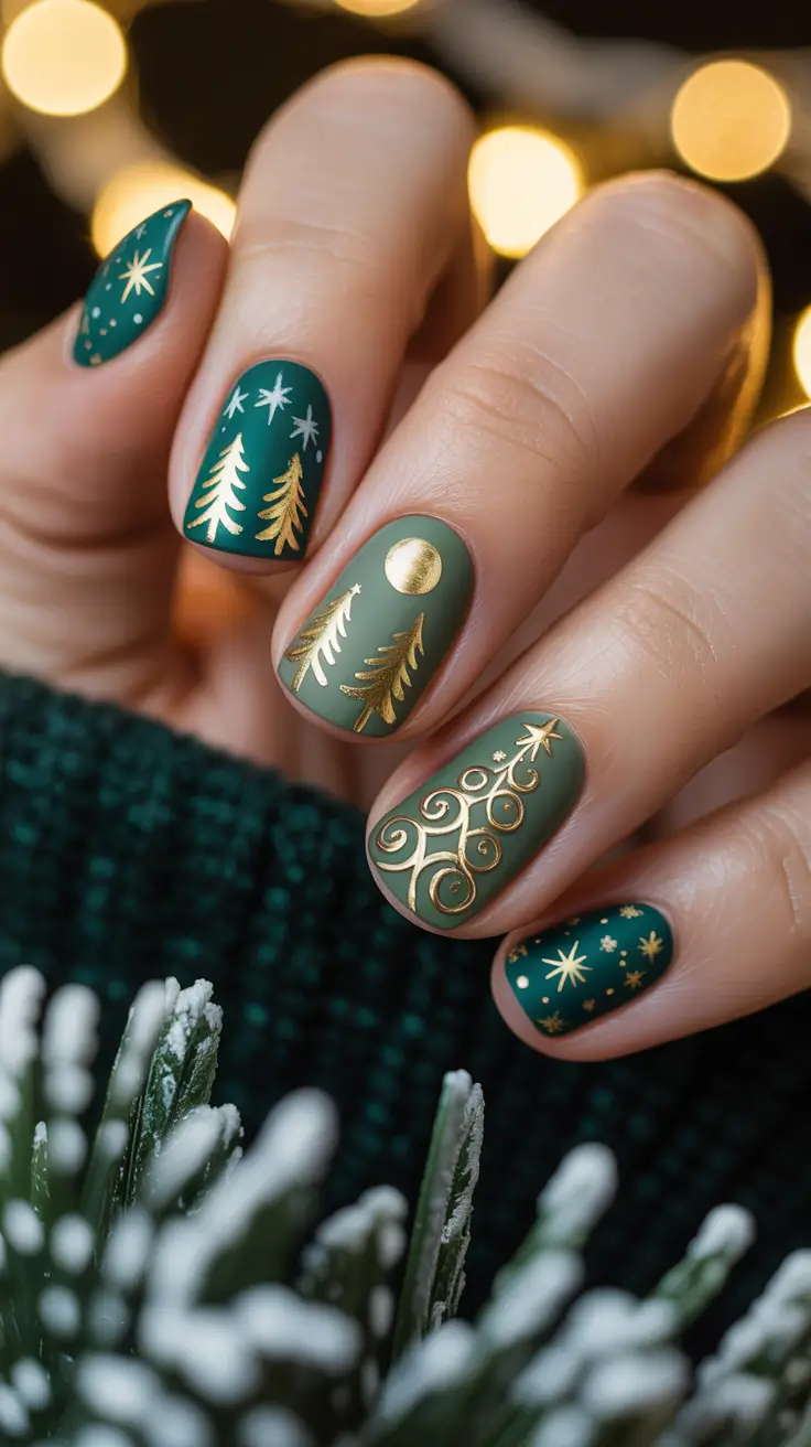 Элегантно в холода: 24 коротких зимних дизайна и цвета для маникюра Элегантно в холода: 24 коротких зимних дизайна и цвета для маникюра