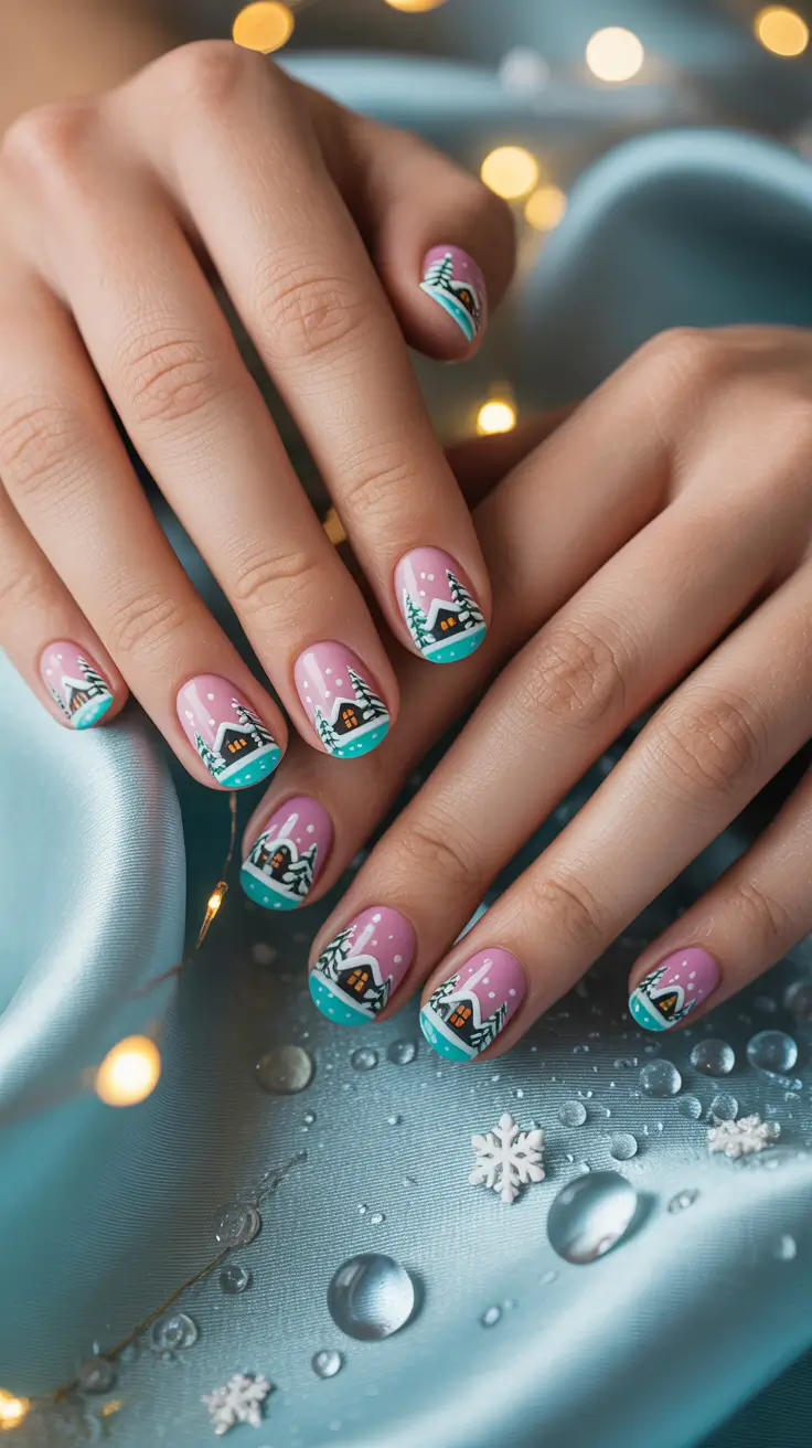 Элегантно в холода: 24 коротких зимних дизайна и цвета для маникюра Элегантно в холода: 24 коротких зимних дизайна и цвета для маникюра