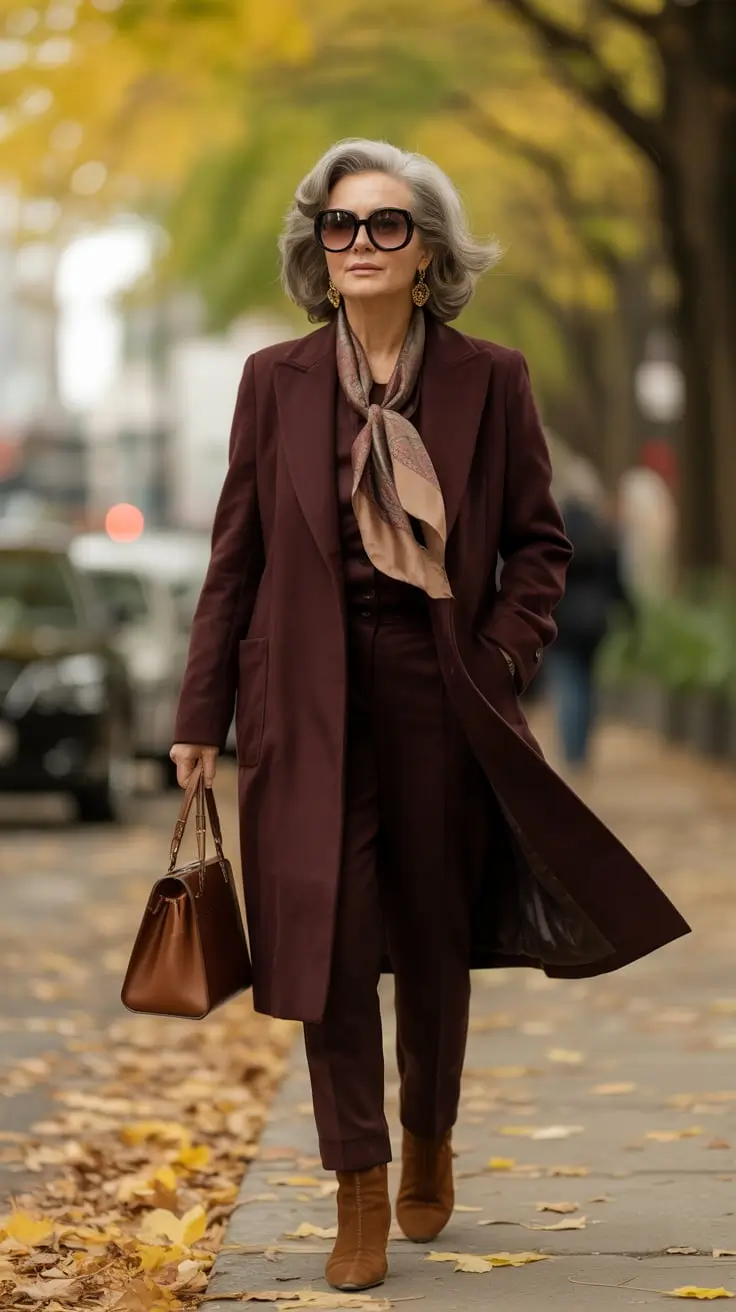25 стильных осенних образов для женщин старше 60 лет