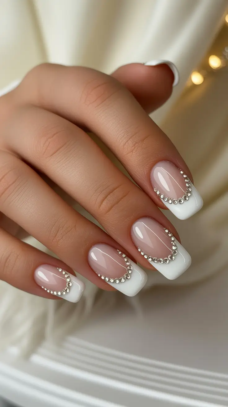 24 идеи рождественского французского маникюра: элегантный, праздничный и неподвластный времени праздничный маникюр