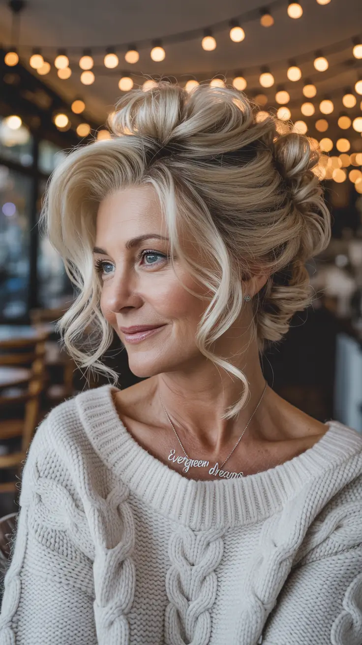 25 зимних причёсок и цветов волос для женщин старше 50