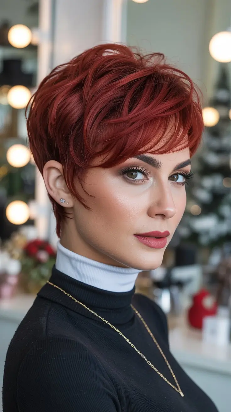 25 идей зимних стрижек пикси для стильных коротких причёсок