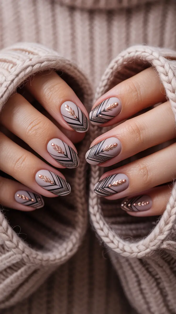 25 стильных осенне-зимних вариантов маникюра для уютных и элегантных сезонных образов