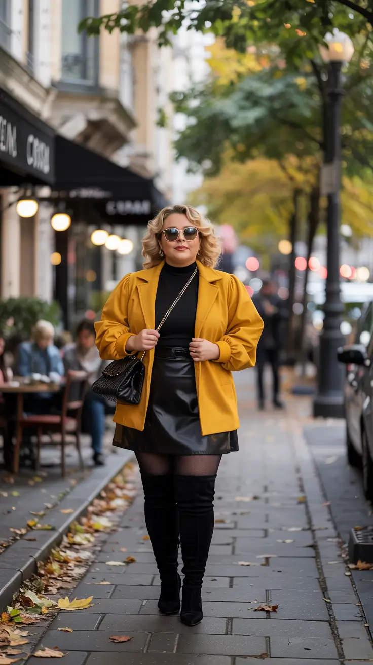 22 идеи осеннего модного гардероба больших размеров, которые выглядят непринуждённо и шикарно