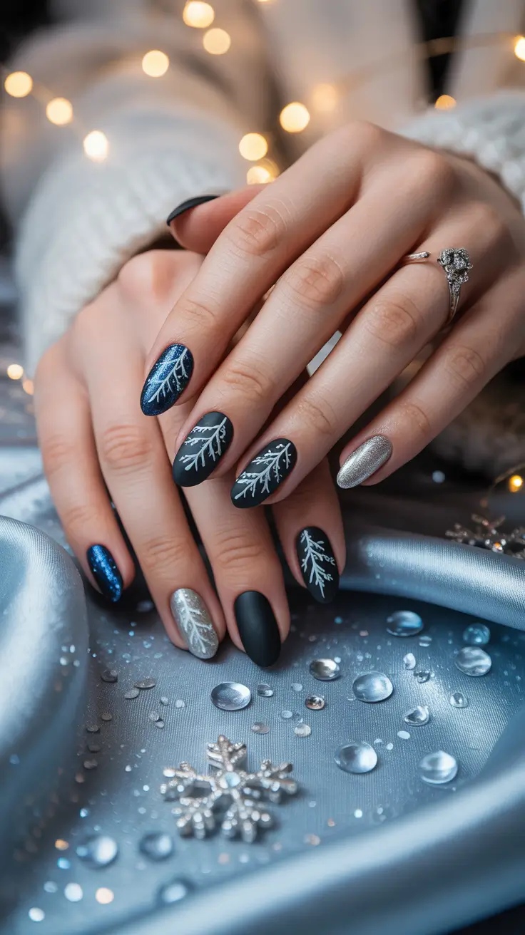 Элегантно в холода: 24 коротких зимних дизайна и цвета для маникюра Элегантно в холода: 24 коротких зимних дизайна и цвета для маникюра