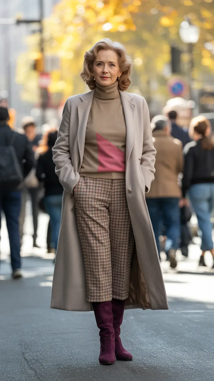 25 стильных осенних образов для женщин старше 60 лет