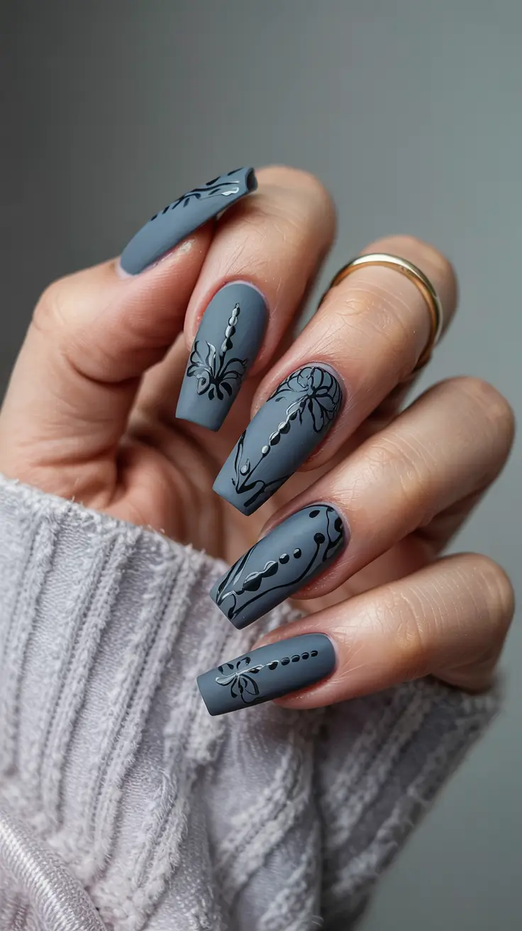 25 идей для осеннего маникюра в форме балерины