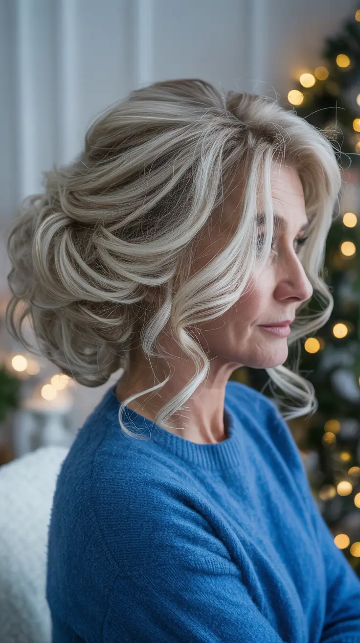 25 зимних причёсок и цветов волос для женщин старше 50