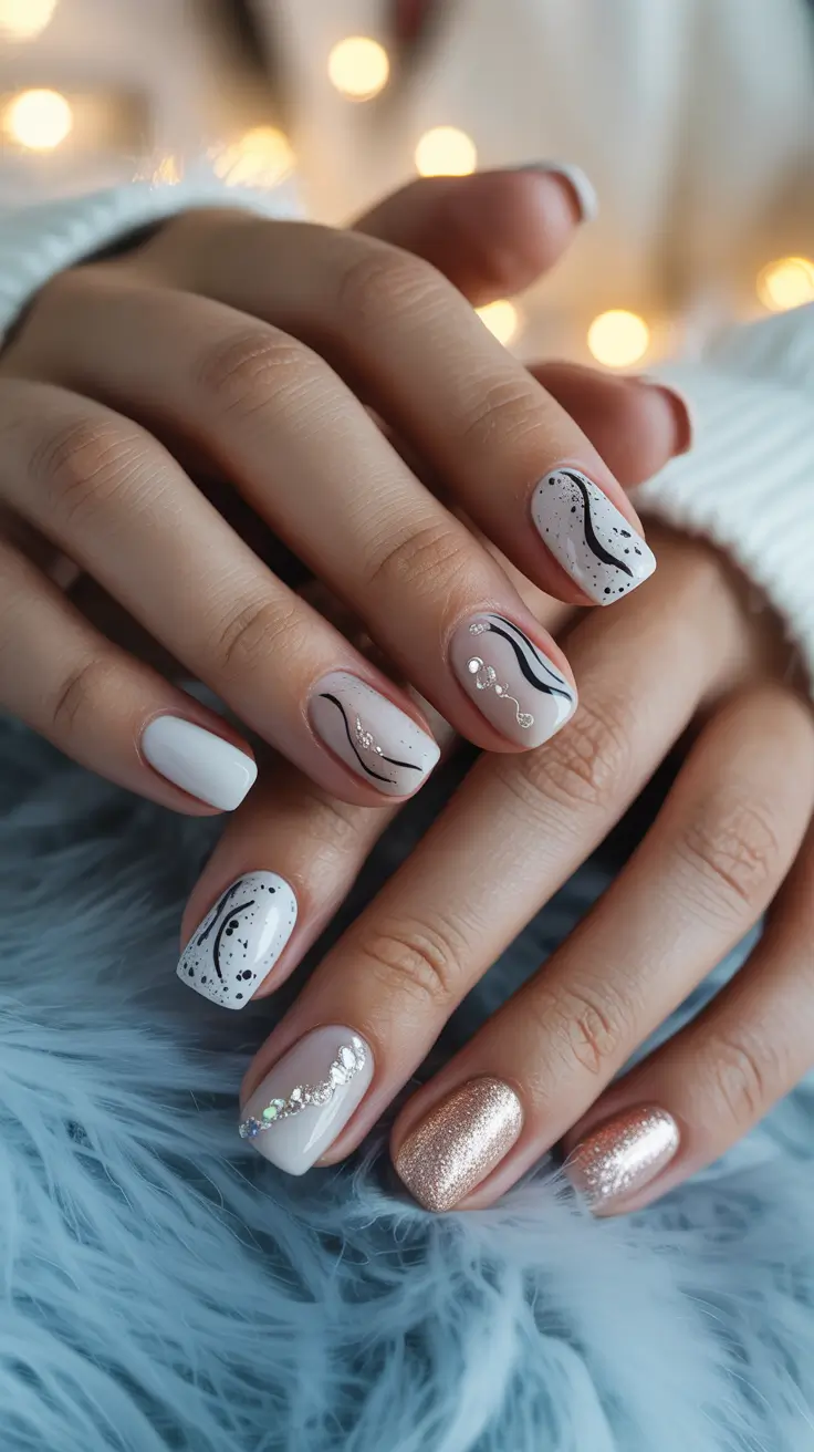 24 идеи коротких зимних маникюров: стильный, уютный и модный маникюр в этом сезоне