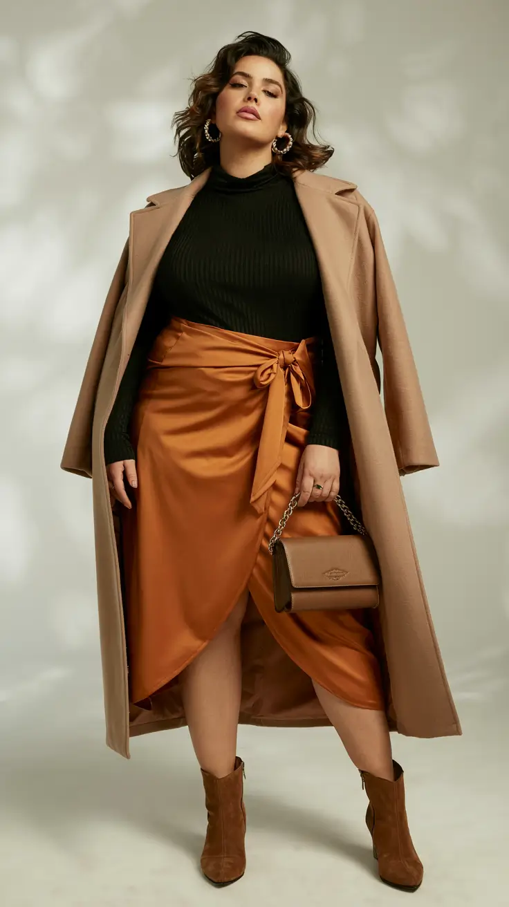 22 идеи осеннего модного гардероба больших размеров, которые выглядят непринуждённо и шикарно