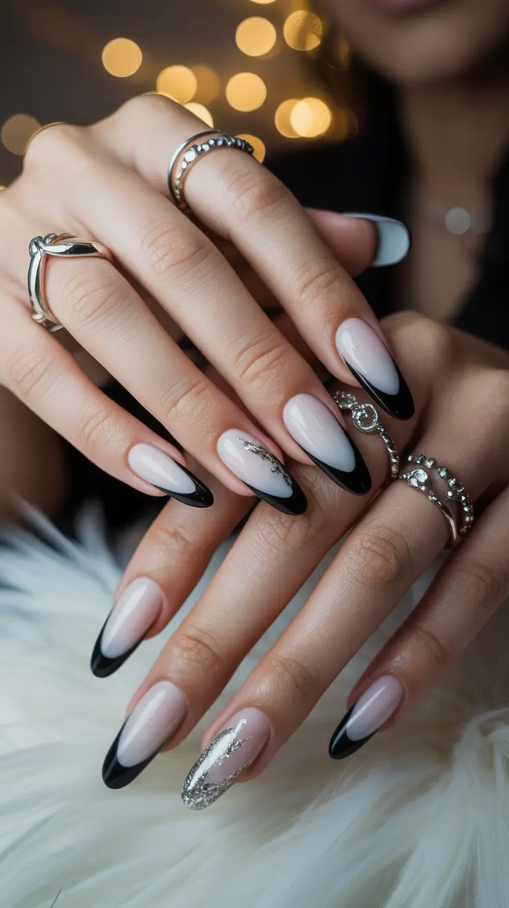 25 идей зимнего французского маникюра: стильный, современный маникюр в морозных тонах