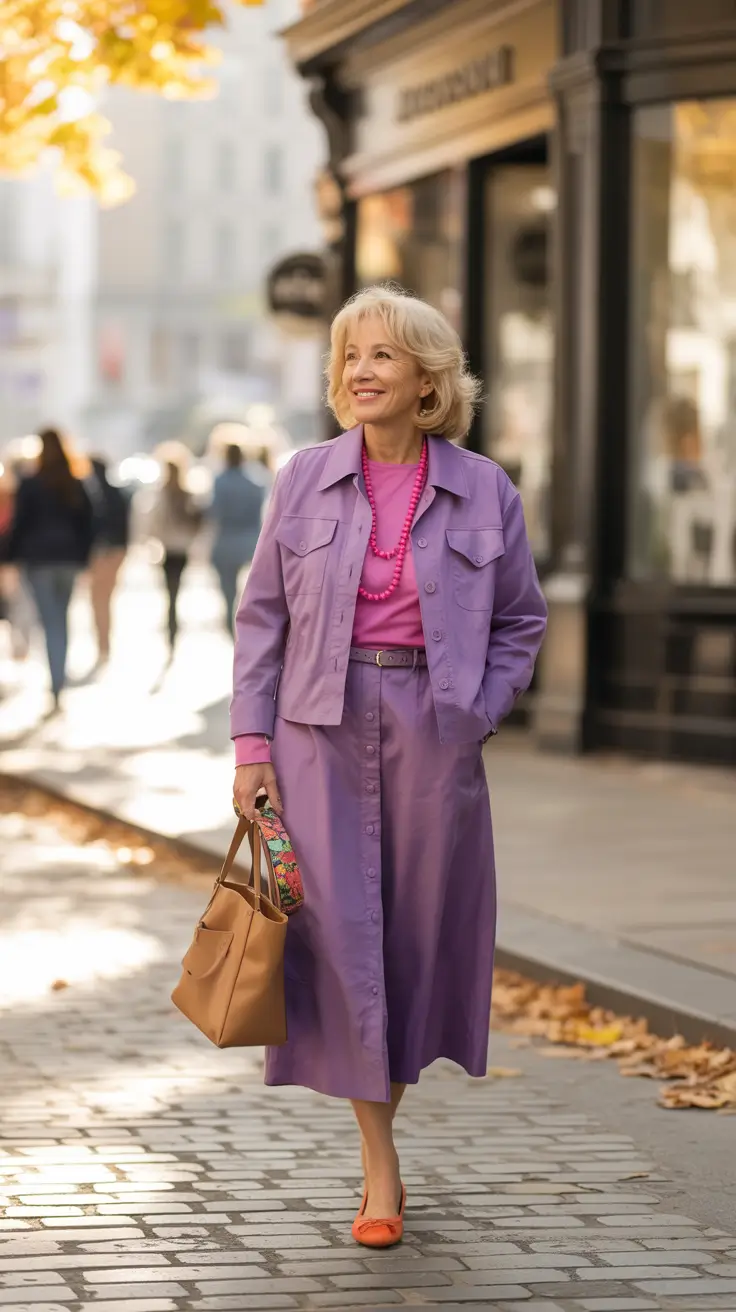 25 стильных осенних образов для женщин старше 60 лет