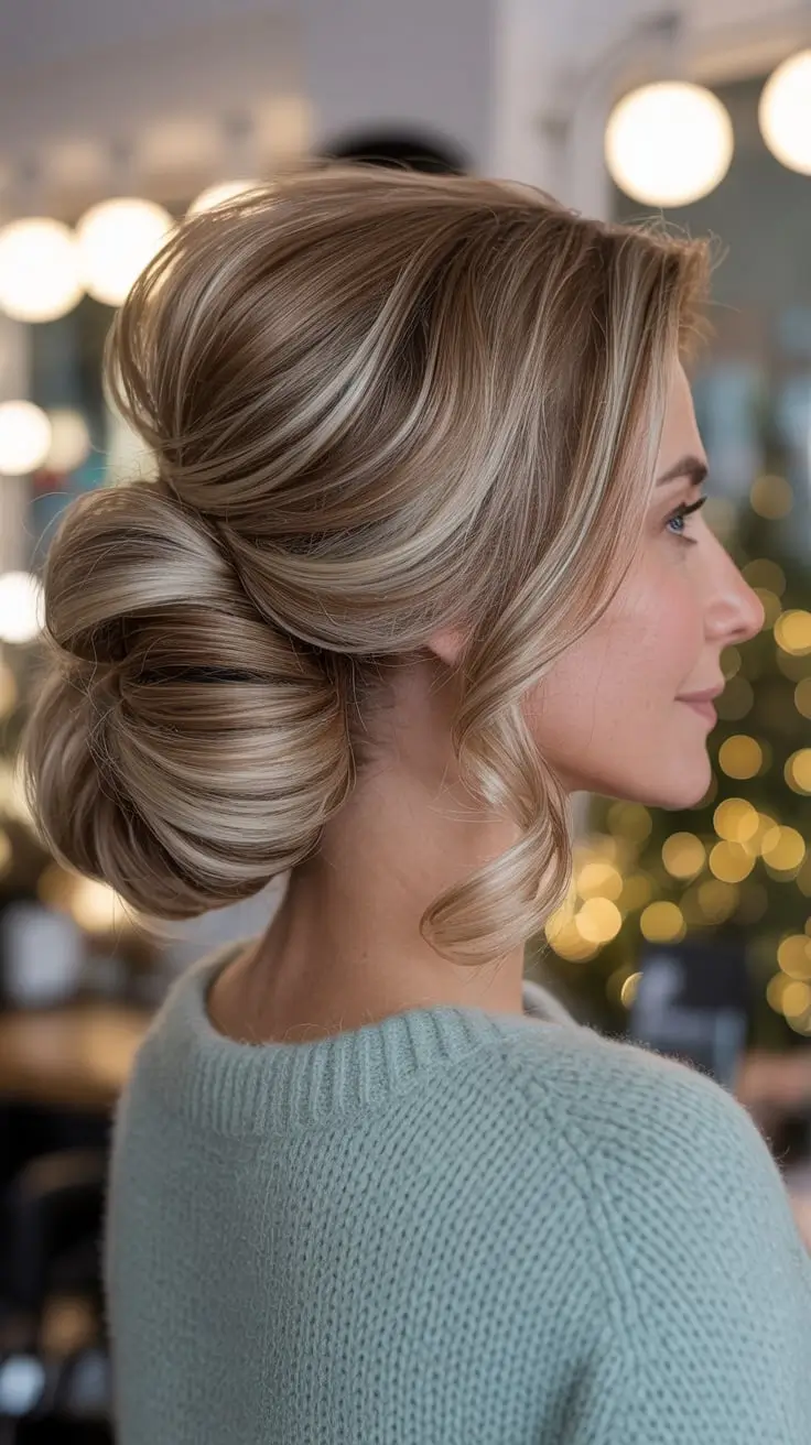 25 зимних причёсок и цветов волос для женщин старше 50