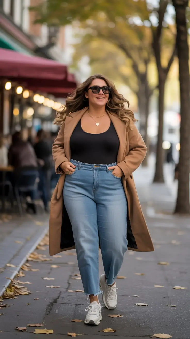 22 идеи осеннего модного гардероба больших размеров, которые выглядят непринуждённо и шикарно