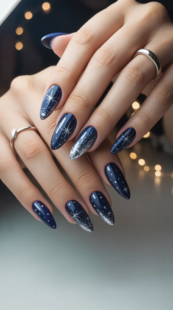 24 зимних миндальных маникюра: модные и элегантные дизайны для холодного времени года