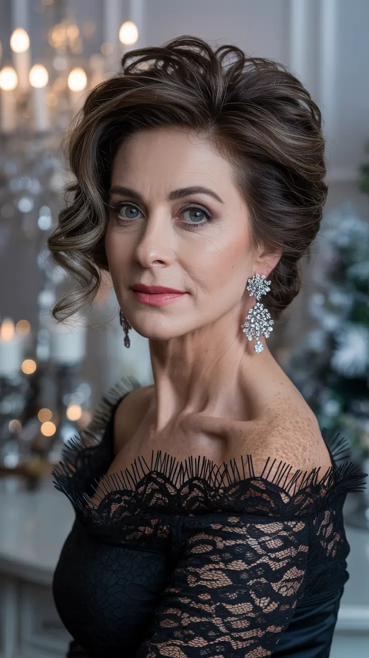 25 зимних причёсок и цветов волос для женщин старше 50